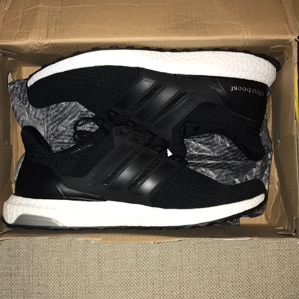 Core Black Ultra Boosts